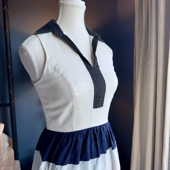 Kensie Linen Striped Dress - Picture 4 of 12